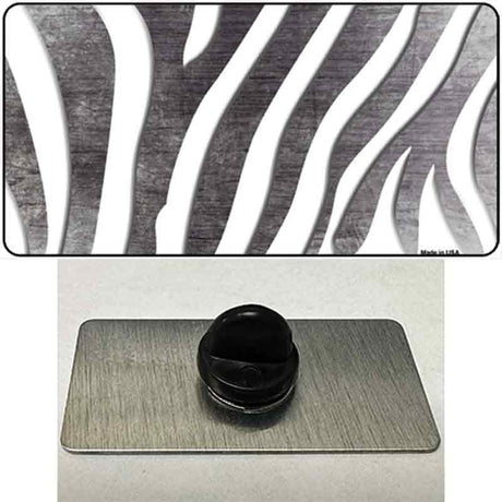 Black White Zebra Oil Rubbed Novelty Metal Hat Pin