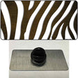 Brown White Zebra Oil Rubbed Novelty Metal Hat Pin