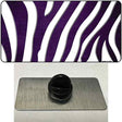 Purple White Zebra Oil Rubbed Novelty Metal Hat Pin