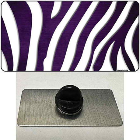 Purple White Zebra Oil Rubbed Novelty Metal Hat Pin