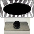 Black White Zebra Oval Oil Rubbed Novelty Metal Hat Pin