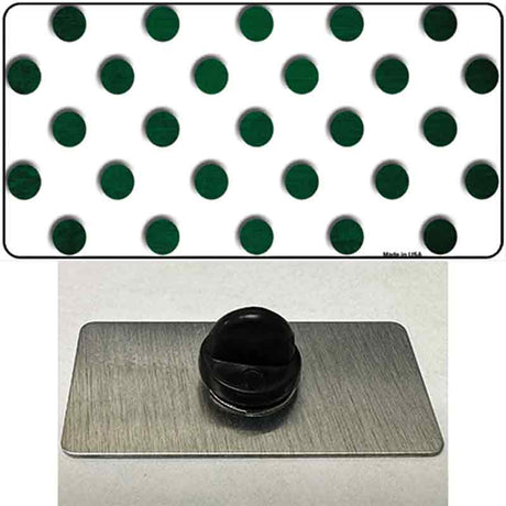 Green White Dots Oil Rubbed Novelty Metal Hat Pin