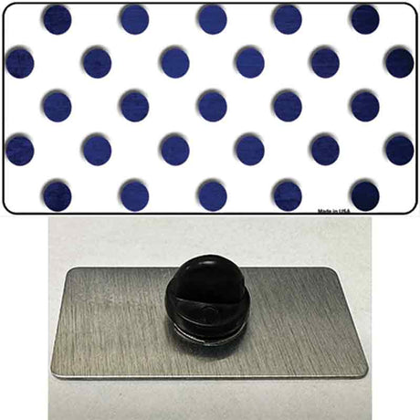 Blue White Dots Oil Rubbed Novelty Metal Hat Pin