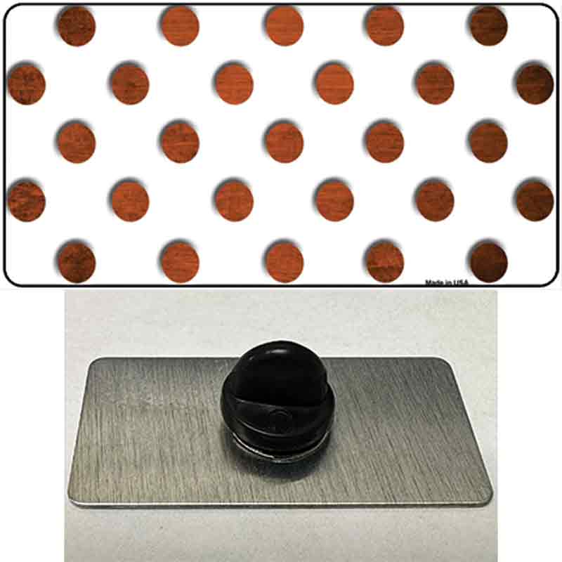 Orange White Dots Oil Rubbed Novelty Metal Hat Pin