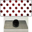 Red White Dots Oil Rubbed Novelty Metal Hat Pin