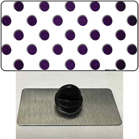 Purple White Dots Oil Rubbed Novelty Metal Hat Pin