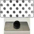 Black White Dots Oil Rubbed Novelty Metal Hat Pin