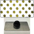 Yellow White Dots Oil Rubbed Novelty Metal Hat Pin