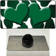 Green White Hearts Giraffe Oil Rubbed Novelty Metal Hat Pin