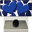 Blue White Hearts Giraffe Oil Rubbed Novelty Metal Hat Pin