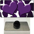 Purple White Hearts Giraffe Oil Rubbed Novelty Metal Hat Pin