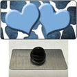 Light Blue White Hearts Giraffe Oil Rubbed Novelty Metal Hat Pin