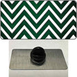 Green White Chevron Oil Rubbed Novelty Metal Hat Pin