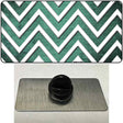 Mint White Chevron Oil Rubbed Novelty Metal Hat Pin