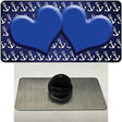 Blue White Anchor Hearts Oil Rubbed Novelty Metal Hat Pin