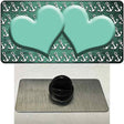 Mint White Anchor Hearts Oil Rubbed Novelty Metal Hat Pin