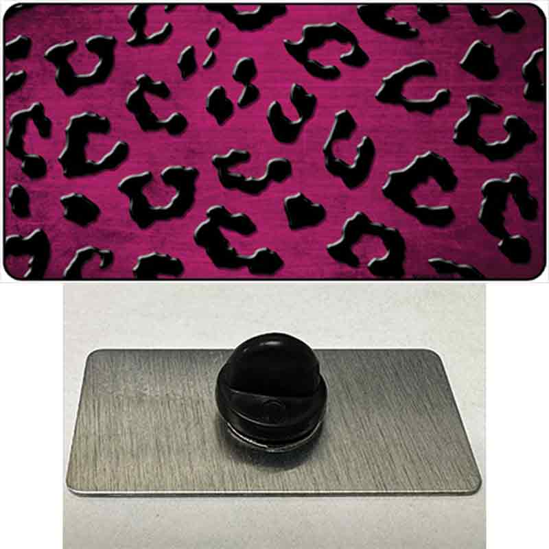 Pink Black Cheetah Oil Rubbed Novelty Metal Hat Pin