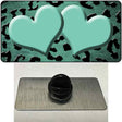 Mint Black Cheetah Hearts Oil Rubbed Novelty Metal Hat Pin