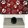 Red White Paw Oil Rubbed Novelty Metal Hat Pin