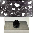 Black White Love Oil Rubbed Novelty Metal Hat Pin