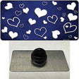 Blue White Love Oil Rubbed Novelty Metal Hat Pin