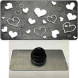 Gray White Love Oil Rubbed Novelty Metal Hat Pin