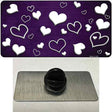 Purple White Love Oil Rubbed Novelty Metal Hat Pin