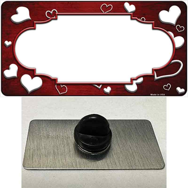 Red White Love Scallop Oil Rubbed Novelty Metal Hat Pin