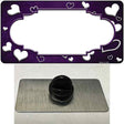 Purple White Love Scallop Oil Rubbed Novelty Metal Hat Pin