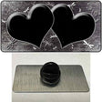 Black White Dragonfly Hearts Oil Rubbed Novelty Metal Hat Pin