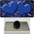 Blue White Dragonfly Hearts Oil Rubbed Novelty Metal Hat Pin