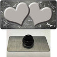 Gray White Dragonfly Hearts Oil Rubbed Novelty Metal Hat Pin