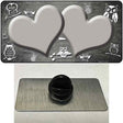 Gray White Owl Hearts Oil Rubbed Novelty Metal Hat Pin