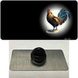 Rooster Offset Black Novelty Metal Hat Pin