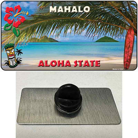 Blank Mahalo Hawaii State Novelty Metal Hat Pin