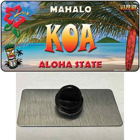 Koa Hawaii State Novelty Metal Hat Pin