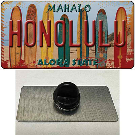 Honolulu Surfboards Hawaii State Novelty Metal Hat Pin