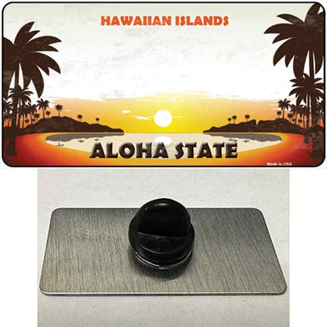 Hawaiian Islands Hawaii Blank State Novelty Metal Hat Pin