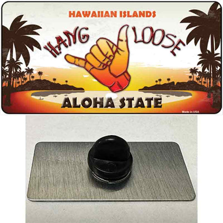 Hang Loose Hawaiian Islands Novelty Metal Hat Pin