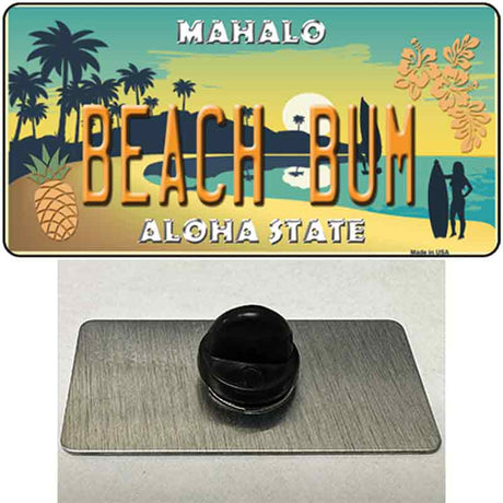 Beach Bum Hawaii Pineapple Novelty Metal Hat Pin