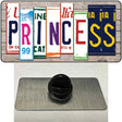 Princess License Plate Art Wood Novelty Metal Hat Pin