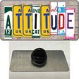 Attitude License Plate Art Wood Novelty Metal Hat Pin