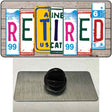 Retired License Plate Art Wood Novelty Metal Hat Pin