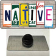 Native License Plate Art Wood Novelty Metal Hat Pin