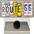 Route 66 License Plate Art Wood Novelty Metal Hat Pin