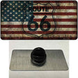 Route 66 American Flag Transparent Novelty Metal Hat Pin