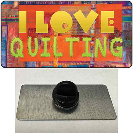 I Love Quilting Novelty Metal Hat Pin