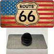 Route 66 American Flag Novelty Metal Hat Pin