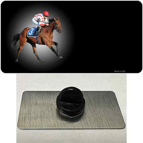 Horse Racing Offset Novelty Metal Hat Pin