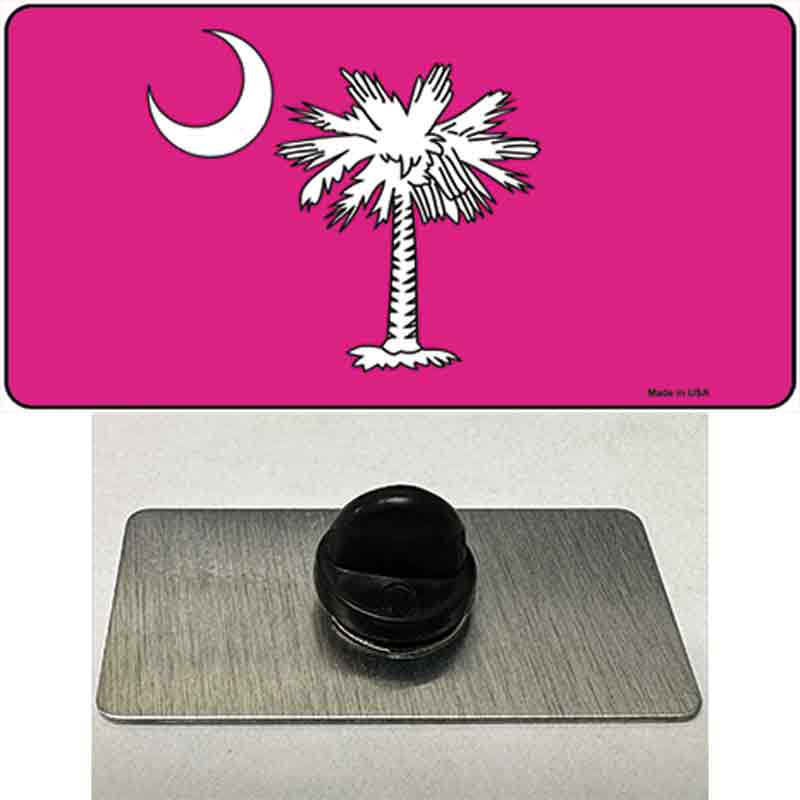 South Carolina Flag Pink Novelty Metal Hat Pin